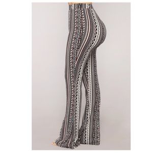 Tribal high rise flare pants